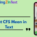 What CFS Mean in Text